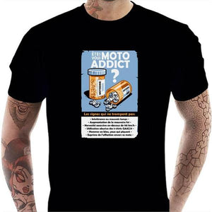 T shirt Motard homme - Moto Addict - Couleur Noir - Taille S
