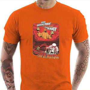 T shirt Motard homme - Passion - Couleur Orange - Taille S