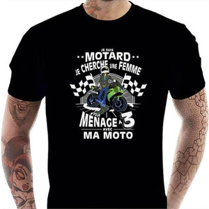 T shirt Motard homme - Polygame pour Homme - Couleur Noir - Taille S