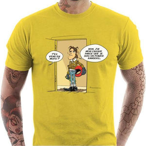 T shirt Motard homme - Power Rangers - Couleur Jaune - Taille S