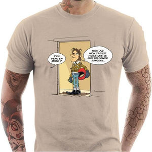 T shirt Motard homme - Power Rangers - Couleur Sable - Taille S