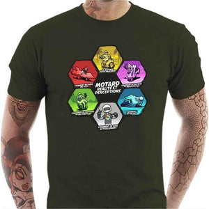 T shirt Motard homme - Réalité et perception - Couleur Army - Taille S
