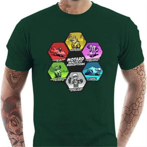 T shirt Motard homme - Réalité et perception - Couleur Vert Bouteille - Taille S