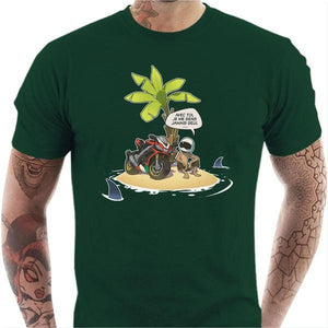 T shirt Motard homme - Robinson Gaazoé - Couleur Vert Bouteille - Taille S