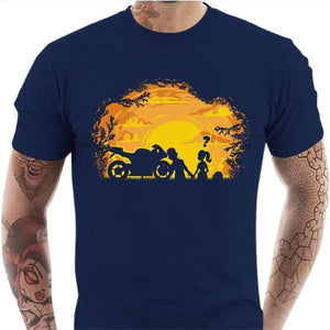 T shirt Motard homme - Sunset - Couleur Bleu Nuit - Taille S
