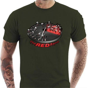 T shirt Motard homme - The Red Zone - Couleur Army - Taille S