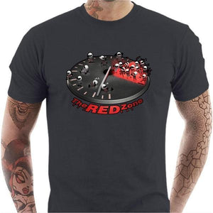 T shirt Motard homme - The Red Zone - Couleur Gris Foncé - Taille S