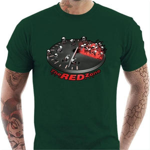 T shirt Motard homme - The Red Zone - Couleur Vert Bouteille - Taille S
