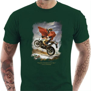 T shirt Motard homme - Traversée des Alpes - Couleur Vert Bouteille - Taille S