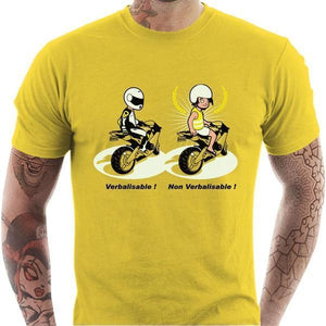 T shirt Motard homme - Verbalisable - Couleur Jaune - Taille S