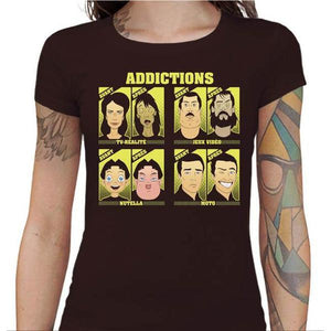 T shirt Motarde - Addictions - Couleur Chocolat - Taille S