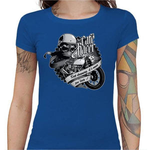 T shirt Motarde - Café Racer - Couleur Bleu Royal - Taille S