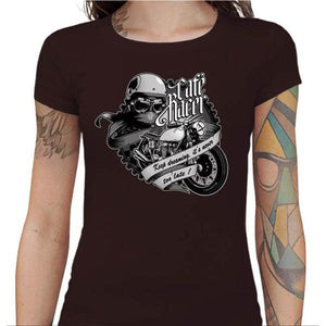 T shirt Motarde - Café Racer - Couleur Chocolat - Taille S