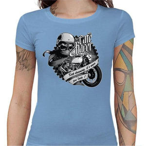T shirt Motarde - Café Racer - Couleur Ciel - Taille S