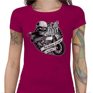 T shirt Motarde - Café Racer - Couleur Fuchsia - Taille S