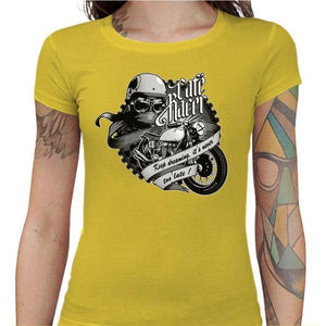 T shirt Motarde - Café Racer - Couleur Jaune - Taille S
