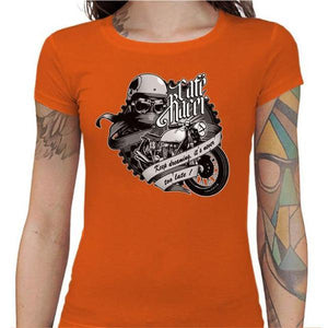 T shirt Motarde - Café Racer - Couleur Orange - Taille S