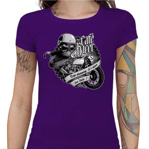 T shirt Motarde - Café Racer - Couleur Violet - Taille S