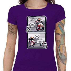 T shirt Motarde - Guidonnage - Couleur Violet - Taille S