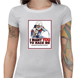 T shirt Motarde - I Want You - Couleur Blanc - Taille S