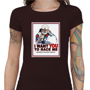 T shirt Motarde - I Want You - Couleur Chocolat - Taille S