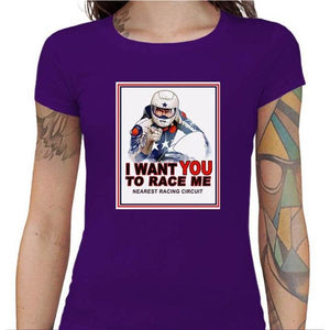 T shirt Motarde - I Want You - Couleur Violet - Taille S