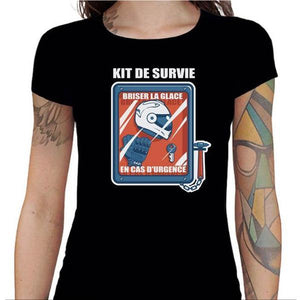 T shirt Motarde - Kit de survie du motard - Couleur Noir - Taille S