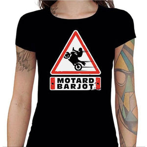 T shirt Motarde - Motard Barjo - Couleur Noir - Taille S