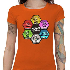 T shirt Motarde - Réalité et perception - Couleur Orange - Taille S