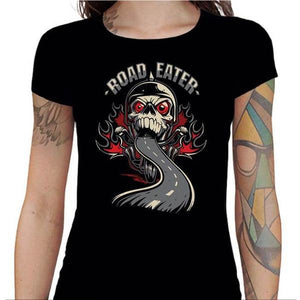 T shirt Motarde - Road Eater - Couleur Noir - Taille S