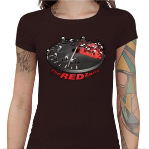 T shirt Motarde - The Red Zone - Couleur Chocolat - Taille S