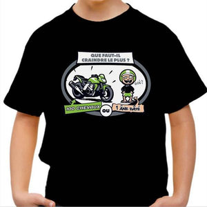T shirt Moto Enfant - Ane bâté - Couleur Noir - Taille 4 ans