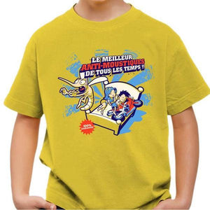 T shirt Moto Enfant - Anti-moustiques - Couleur Jaune - Taille 4 ans