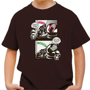 T shirt Moto Enfant - Bande de peur - Couleur Chocolat - Taille 4 ans