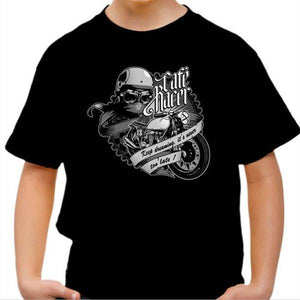 T shirt Moto Enfant - Café Racer - Couleur Noir - Taille 4 ans