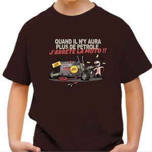 T shirt Moto Enfant - Electrique - Couleur Chocolat - Taille 4 ans