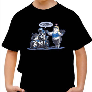 T shirt Moto Enfant - Grosse Sportive - Couleur Noir - Taille 4 ans