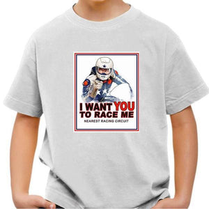 T shirt Moto Enfant - I Want You - Couleur Blanc - Taille 4 ans