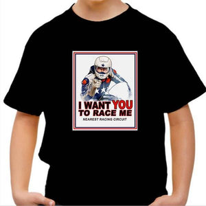T shirt Moto Enfant - I Want You - Couleur Noir - Taille 4 ans