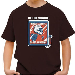 T shirt Moto Enfant - Kit de survie du motard - Couleur Chocolat - Taille 4 ans