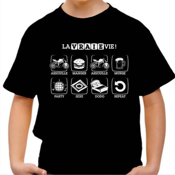T shirt Moto Enfant - La Vraie Vie