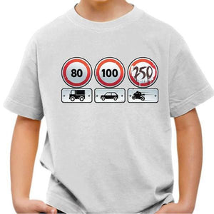 T shirt Moto Enfant - Limit 250 - Couleur Blanc - Taille 4 ans