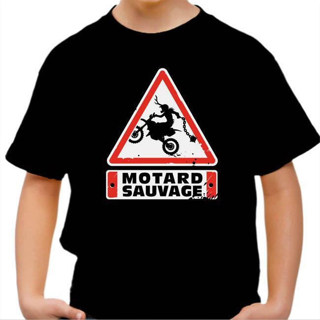T shirt Moto Enfant - Motard Sauvage