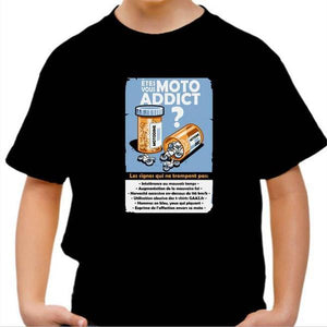 T shirt Moto Enfant - Moto Addict - Couleur Noir - Taille 4 ans