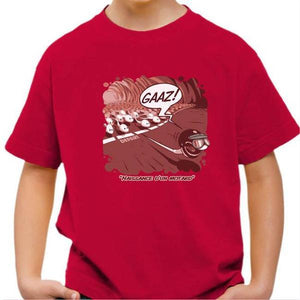 T shirt Moto Enfant - Naissance d'un Motard - Couleur Rouge Vif - Taille 4 ans