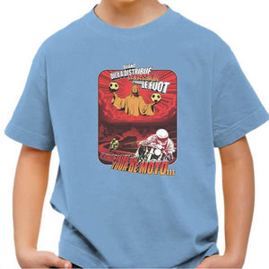 T shirt Moto Enfant - Passion - Couleur Ciel - Taille 4 ans