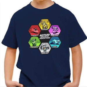 T shirt Moto Enfant - Réalité et perception - Couleur Bleu Nuit - Taille 4 ans