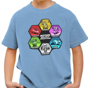 T shirt Moto Enfant - Réalité et perception - Couleur Ciel - Taille 4 ans
