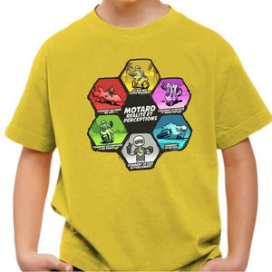 T shirt Moto Enfant - Réalité et perception - Couleur Jaune - Taille 4 ans