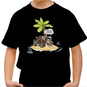 T shirt Moto Enfant - Robinson Gaazoé - Couleur Noir - Taille 4 ans